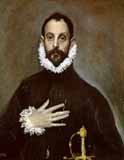 EL CABALLERO DE LA MANO EN EL PECHO.